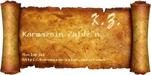 Karmazsin Zalán névjegykártya